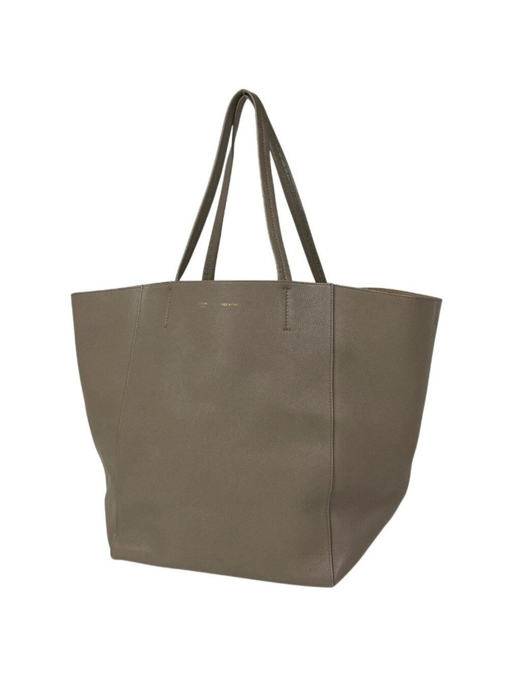 Celine Cabas Phantom Tote Bag Leather Gray